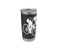 Bicicleta de carretera, ciclista, carrera, regalo de vida para hombres, mujeres y niños Vaso térmico de acero inoxidable de doble pared