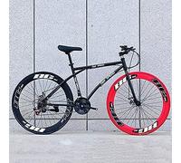 Bicicleta de carretera para hombres y mujeres, marco de acero de 26 velocidades de 26 pulgadas en el marco de acero para adultos, bicicleta de ciclismo de freno de doble disco, bicicleta de bicicleta