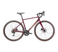 Bicicleta de gravel mujer aluminio sub-compact Triban GRVL520 burdeos M