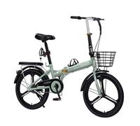 Bicicleta De MontañA De 16/20/22 Pulgadas,Bicicleta EstáTica,Bicicletas De Una Sola Velocidad,Frenos V-Brake,Altura Ajustable,Adecuada Para Hombres Y Mujeres Green 20in