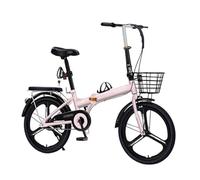 Bicicleta De MontañA De 16/20/22 Pulgadas,Bicicleta EstáTica,Bicicletas De Una Sola Velocidad,Frenos V-Brake,Altura Ajustable,Adecuada Para Hombres Y Mujeres Pink 20in