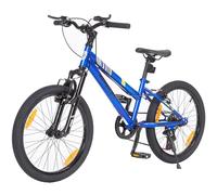 Bicicleta de montaña de 26 pulgadas, 21 velocidades, desviador Shimano Tourney, freno de disco, suspensión dura, para hombre y mujer, a partir de 160 cm, color azul
