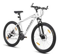 Bicicleta de montaña de 26 pulgadas, 21 velocidades, desviador Shimano Tourney, freno de disco, suspensión dura, para hombre y mujer, a partir de 160 cm, color azul
