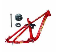 Bicicleta de montaña de doble suspensión de 27,5" (15,3") con cuadro Boost, eje pasante de 12" x 148 mm, cuadro de aleación de aluminio para XC/AM/Enduro, parte trasera blanda y freno de disco.