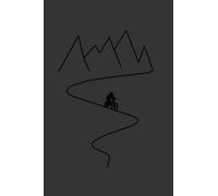bicicleta de montaña: Downhill Mountainbiker |Cuaderno DIN A5 6x9 pulgadas |Planner Diary Writing Folleto |120 páginas |Lubricación punteada
