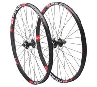 Bicicleta De Montaña Eje Pasante Juego De Ruedas Llantas Trasera Delantera MTB 26'' 27.5'' 29'' Freno Disco 8-12 Velocidad Bujes Rodamientos Casete (Color : Black Hub, Size : 26inch)