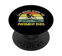 Bicicleta de montaña La Vida en MTB Comienza Donde Termina PopSockets PopGrip Adhesivo