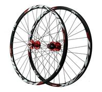 Bicicleta De Montaña MTB Wheelset, Rueda Delantera Y Trasera Rueda ,26/27.5/29 Pulgadas Aleación Freno De Disco Rueda De Bicicleta De Rodamiento Sellado 7-12S Cassette 32H Llanta,Rojo,27.5inch