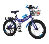 Bicicleta De Montaña Plegable De 18/20/22/24 Pulgadas, 7 Velocidades, Cuadro De Acero De Alto Carbono, para Estudiantes B,22 Inch