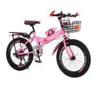 Bicicleta De Montaña Plegable De 18/20/22/24 Pulgadas, 7 Velocidades, Cuadro De Acero De Alto Carbono, para Estudiantes C,22 Inch