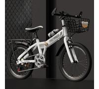 Bicicleta De Montaña Plegable De 18/20/22/24 Pulgadas, 7 Velocidades, Cuadro De Acero De Alto Carbono, para Estudiantes F,18 Inch