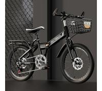 Bicicleta De Montaña Plegable De 18/20/22/24 Pulgadas, con Cuadro De Acero De Alto Carbono, para Estudiantes, 7 Velocidades E,24 Inch