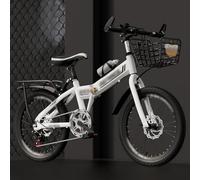 Bicicleta De Montaña Plegable De 18/20/22/24 Pulgadas, con Cuadro De Acero De Alto Carbono, para Estudiantes, 7 Velocidades F,18 Inch