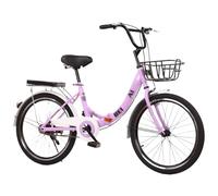 Bicicleta De Montaña Plegable para Adultos, Cuadro De Acero Al Carbono De 20/22/24/26 Pulgadas con Amortiguación, Ideal para Desplazamientos Urbanos. C,24 Inch