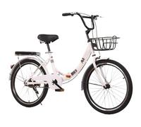 Bicicleta De Montaña Plegable para Adultos, Cuadro De Acero Al Carbono De 20/22/24/26 Pulgadas con Amortiguación, Ideal para Desplazamientos Urbanos. A,24 Inch