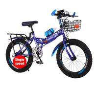 Bicicleta De Montaña Plegable para Estudiantes De 18, 20, 22 Y 24 Pulgadas, con Cuadro De Acero De Alto Carbono Y Altura Ajustable B,20 Inch