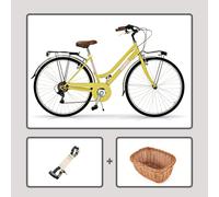 Bicicleta de paseo Airbici ALLURE Lady - 6 Velocidades, Ruedas 700C Amarillo