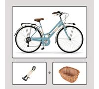 Bicicleta de paseo Airbici ALLURE Lady - 6 Velocidades, Ruedas 700C Azul Mate