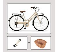 Bicicleta de paseo Airbici ALLURE Lady - 6 Velocidades, Ruedas 700C Beige