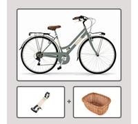 Bicicleta de paseo Airbici ALLURE Lady - 6 Velocidades, Ruedas 700C Gris Mate