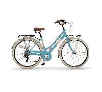 Bicicleta de Paseo Airbici ELEGANCE Lady- 18 Velocidades, Ruedas 28" 46 Blu Mama non Mama