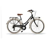 Bicicleta de Paseo Airbici ELEGANCE Lady- 18 Velocidades, Ruedas 28" 50 Negro Pólvora de Cafe