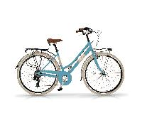 Bicicleta de Paseo Airbici ELEGANCE Lady- 6 Velocidades, Ruedas 28" Blu Mama non Mama