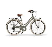 Bicicleta de Paseo Airbici ELEGANCE Lady- 6 Velocidades, Ruedas 28" Negro Pólvora de Cafe 50