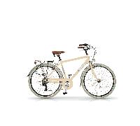 Bicicleta de paseo Airbici ELEGANCE Man- 18 Velocidades, Ruedas 700x38C Beige Capuccino