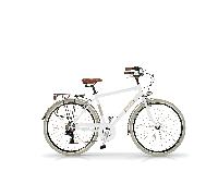 Bicicleta de paseo Airbici ELEGANCE Man- 6 Velocidades, Ruedas 700x38C Blanco Helado
