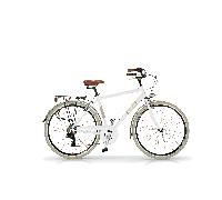Bicicleta de paseo Airbici ELEGANCE Man- 6 Velocidades, Ruedas 700x38C Blanco Helado 50