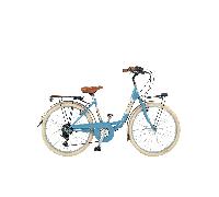 Bicicleta de Paseo Airbici GIULY- 6 Velocidades, Ruedas 24" Blu Mama non Mama