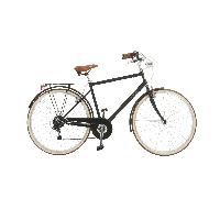 Bicicleta de paseo Airbici MALAGUETA Man- 6 Velocidades, Ruedas 700x35C Negro Pólvora de Cafe