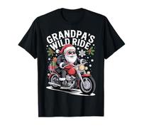 Bicicleta Divertida de Papá Noel para Motociclista, diseño de Abuelo Camiseta