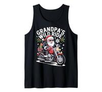 Bicicleta Divertida de Papá Noel para Motociclista, diseño de Abuelo Camiseta sin Mangas