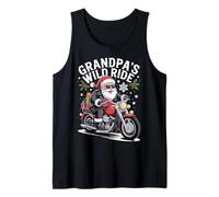 Bicicleta Divertida de Papá Noel para Motociclista, diseño de Abuelo Camiseta sin Mangas