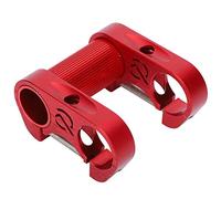 Bicicleta Doble Tallo Riser Manillar Ajustable Stem de 25.4 mm Aleación de Aluminio Plegable Ligero liviano para Bicicletas Plegables 1 PCS (Rojo)