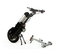 Bicicleta eléctrica de 12 pulgadas, silla de ruedas delantera, silla de ruedas deportiva, cabeza de conductor, accesorios manuales para silla de ruedas, remolque (C Connectbothsides)