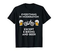 Bicicleta eléctrica divertida de la E-bici eléctrica del motorista de MTB y de la cerveza Camiseta