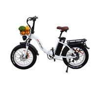 Bicicleta eléctrica Drvetion Ct20 750W batería 48V 15Ah plegable blanca todoterreno