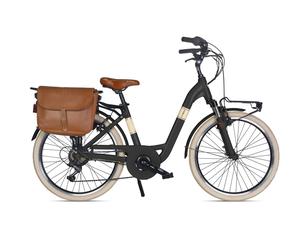 Bicicleta electrica E-CLASSIC 24” LADY, 6 VELOCIDADES - Airbici Negro Pólvora de Cafe