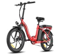 E-bike fafrees f20+ - motor 250w batería 36v20ah neumáticos de 20 pulgadas frenos mecánicos de disco - rojo