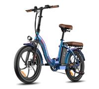 Bicicleta eléctrica fafrees f20 pro - motor 250w batería 36v20ah neumáticos de 20" frenos de disco mecánicos - aurora azul