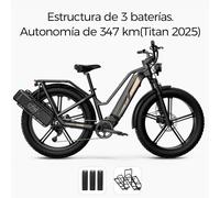 Bicicleta eléctrica Fiido titan robust cargo con sensor de torsión y certificación UL Titan Combo de batería extensora (3 baterías con soporte) Alcanc