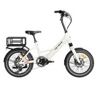Bicicleta eléctrica Galaxy K Blanco Perla XS: 155-175 cm Con cesta trasera