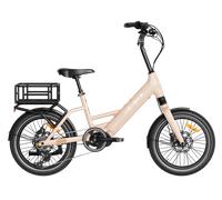 Bicicleta eléctrica Galaxy K Crema de Vainilla XS: 155-175 cm Con cesta trasera