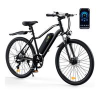 Bicicleta eléctrica iScooter EB3S, motor de 350W, batería de 36V 15AH, bicicleta eléctrica de montaña, autonomía de 70-90KM, velocidad de 35KM/H, neumáticos todoterreno de 26 pulgadas, bicicleta Negro