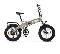 Nilox X10 Bicicleta Eléctrica Plegable, Autonomía 70km y Velocidad 25 km/h, Motor Trasero 250 W y Batería Litio Extraíble 13 Ah, E-bike con Pantalla LCD 5 Niveles