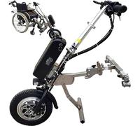 Bicicleta Eléctrica para Sillas de Ruedas 500W Extractor de Silla de Ruedas, Kit de Conversión de Silla de Ruedas Eléctrica (Es decir 70Km), 3 Velocidades/Con Luz Delantera + Sistema de Amor