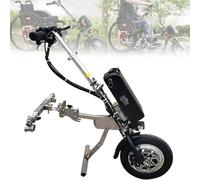 Bicicleta Eléctrica para Sillas de Ruedas 500W Extractor de Sillas de Ruedas, Kit de Conversión de Silla de Ruedas Eléctrica, Batería 48V 15Ah/17Ah, 3 Velocidades/Con Luz Delantera + Sistema